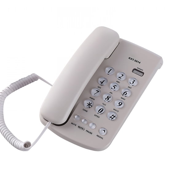 GJX Corded Landline Telephone Desk House Phone with Large Buttons Home Phone Corded Telephone for Home Office Hotel Bathroom Landline Phones for Home