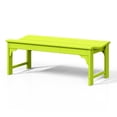 thumbnail image 3 of WestinTrends Malibu 46" Outdoor Backless Patio Bench – All-Weather Poly Lumber Garden Bench, Lime, 3 of 12