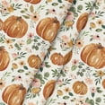 thumbnail image 5 of Fall Tablecloth 60x60 Inch Round, Thanksgiving Autumn Harvest Watercolor Orange Pumpkin Pink Flower Table Cover for Party Picnic Dinner Decor, 5 of 6