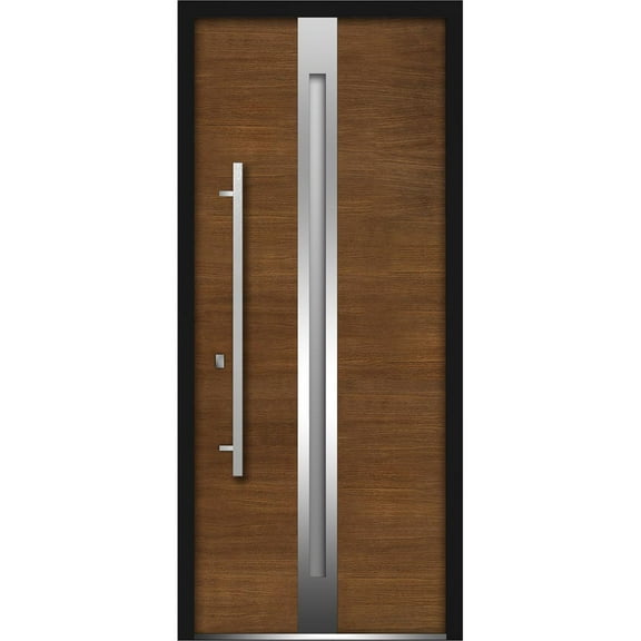 Vdom Front Exterior Prehung Glass Steel Door, 200 lbs, 36 x 80"