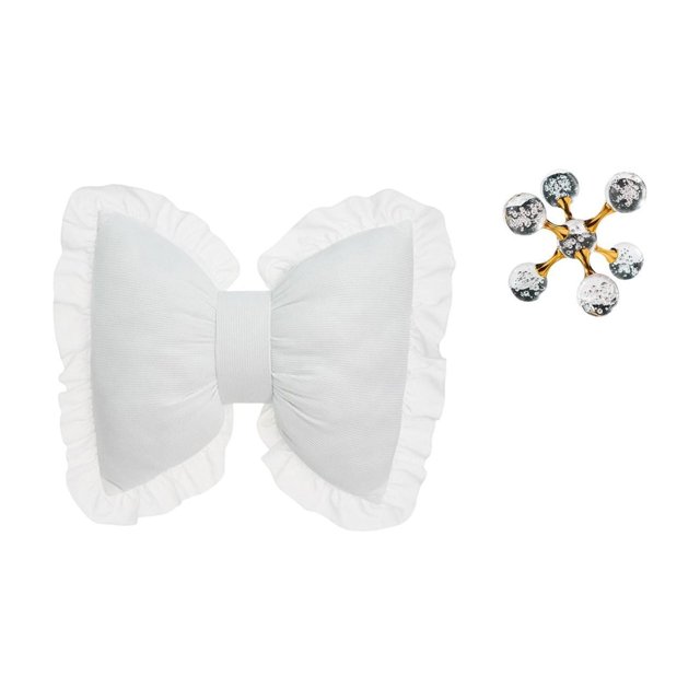Lindo cojín de lazo decorativo con forma de lazo, funda de almohada de lazo suave, adorno cómodo, figura de escritorio con material de calidad