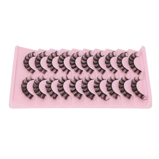 Paquete de 10 pares de pestañas postizas DD Curl, extensiones ligeras, cómodas y suaves, maquillaje tipo B