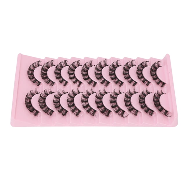 Paquete de 10 pares de pestañas postizas DD Curl, extensiones ligeras, cómodas y suaves, maquillaje tipo B