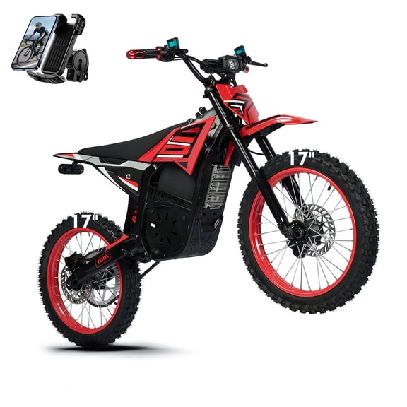 Velox 3000W Electric Dirt Bike for Adults & Teens, 17-Inch Off-Road Electric Motorcycle, 37MPH Top Speed, 48V 20Ah Battery, Hydraulic Brakes and Full Suspension