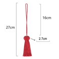 thumbnail image 2 of Set de 8 Borlas Coloridas por BEL AVENIR, Rojo, 27 cm, 2 of 6