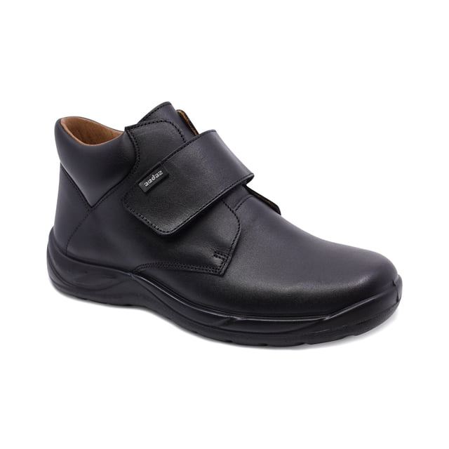 Zapato escolar Audaz para niño de piel negro con tira de contacto