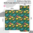 thumbnail image 5 of Green Cartoon Dinosaurs Jungle Flowers Teens Toddler Nap Mat with Pillow, Sleeping Mat Bag for Preschool Daycare 50"x20", 5 of 6