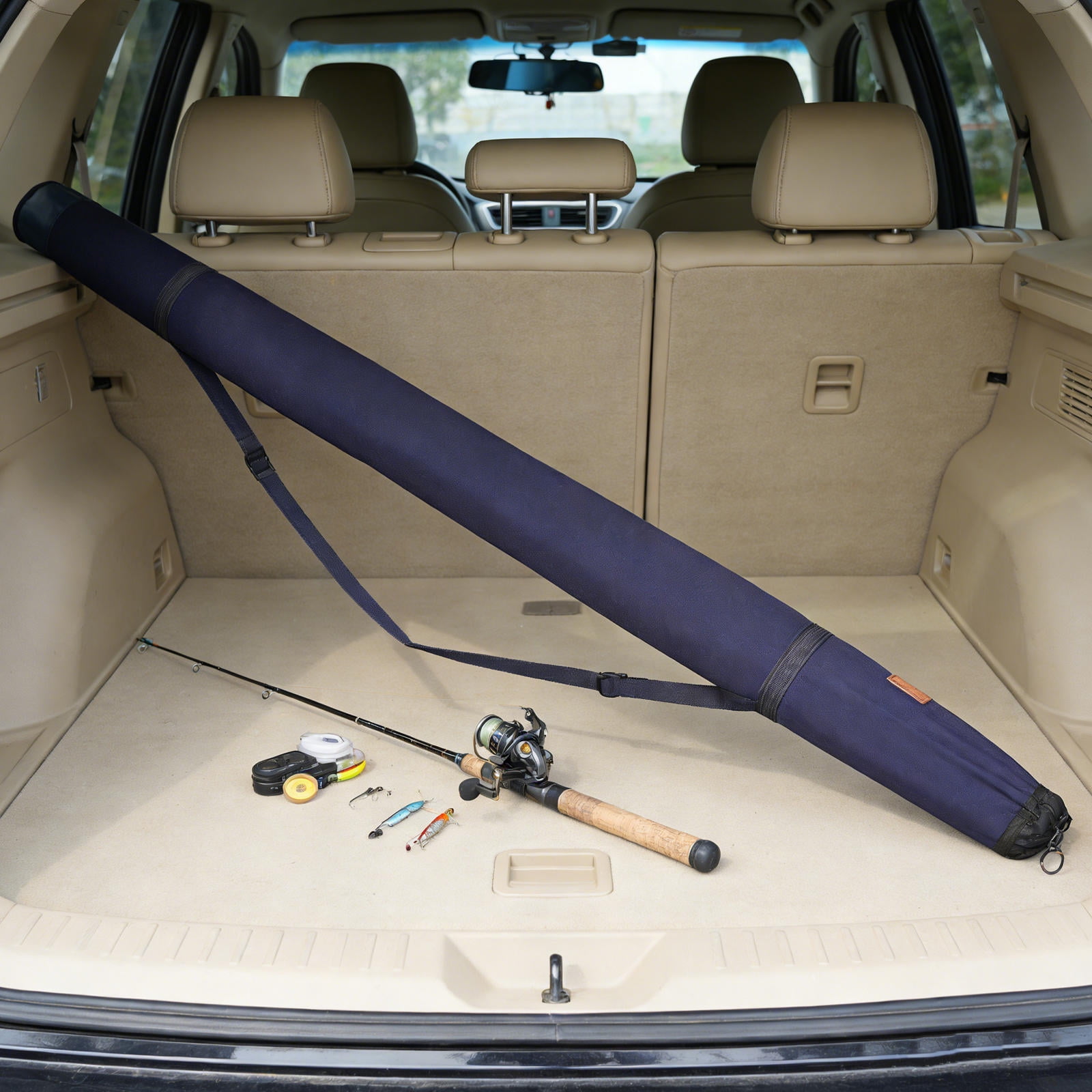 Mobutofu Fishing Umbrella Bag Canvas Rod Storage Carrier for Outdoor Travel