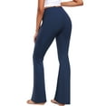 thumbnail image 6 of NELEUS ButterSoftFlex Womens Flare Leggings Athletic Yoga Workout Pants Bootcut High Waist with Waistband Pocket,Navy Blue,US Size L, 6 of 9