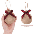 thumbnail image 5 of Ornaments, 24Pcs 2-1/2 Inches Red Black Check Stitching Burlap, 5 of 5
