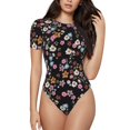thumbnail image 1 of Fotbe Daisies Flowers Body de Mujer con Cuello Redondo y Mangas Cortas, Sin Mangas Ajustado, Suave, Cómodo y Básico-Medium, 1 of 7