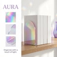 thumbnail image 2 of REGALWOVEN Clear Acrylic Bookends for Shelves,Invisible Book Ends, Modern Non-Skid Book Stopper for Office Home Decor,2Pcs Laser Dazzle 4.7"L x 3.9"W x 6.1"H, 2 of 5