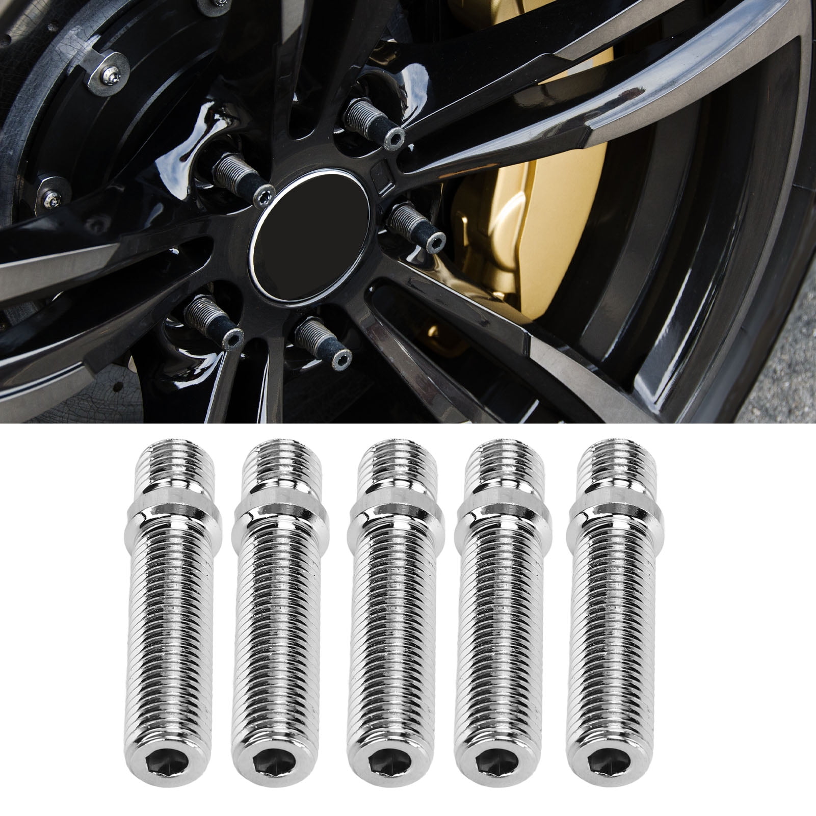 LHCER 20pcs Extended Wheel Conversion Stud 58mm Length 41mm Shank Steel