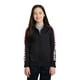 thumbnail image 1 of Sport-Tek® Chaqueta de chándal Tricot con sublimación de puntos para jóvenes. YST93 Negro/ Rosa deporte-tek YST93, 1 of 1