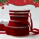 thumbnail image 1 of Cinta de Terciopelo Burdeos de 5 Yardas para Manualidades Navideñas: Lazos, Envoltorios de Regalo | 5 Anchos Diferentes | Textura Suave y Aterciopelada | 5 Yardas | Tela de Poliéster Roja, 1 of 6