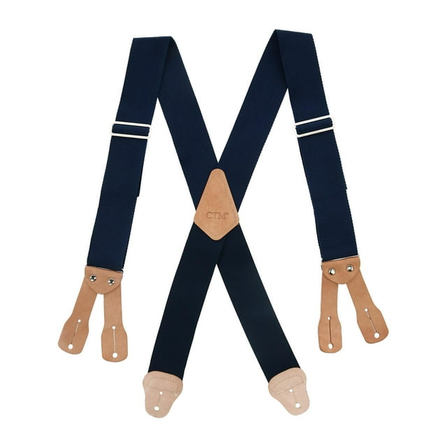 CTM® Non-Elasticized Button End Work Suspenders (Men's Big & Tall)