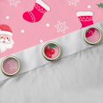 thumbnail image 4 of Manfei Girly Pink Santa Claus Curtains Pack of 2 (42x84 Each), Christmas Socks Flower Curtains Blackout, Kawaii Cartoon Theme Bedroom Curtains, Window Curtains Bedroom Decor, 4 of 6