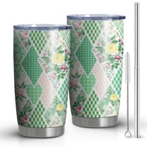 20 Oz Pioneer Flower Coffee Tumbler Double Wall Insulated Stainless Steel Water Bottle | Metal Reusable Thermoses Flask with Cup Cap | Leak & Sweat Proof with Anti-Dust Lid