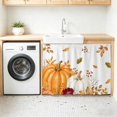 thumbnail image 2 of Orange White Pumpkin Fall Oven Skirt Curtain for Kitchen Decor 28"x35", Thanksgiving Autumn Leaves Self Adhesive Stove Curtains Skirt Cabinet Curtains for Bathroom Laundry Room, 2 of 8
