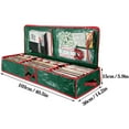 thumbnail image 3 of Homirary 2pcs Wrapping Paper Organizer Storage Bag Containers for Christmas Gift, with Reinforced Handles, Holiday Accessories, Red Green, 3 of 8
