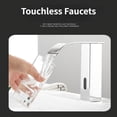 thumbnail image 3 of Grifo de latón dorado con Sensor infrarrojo para baño, grifo de lavabo, cascada, sin contacto, Sensor inteligente, mezclador automático de fregadero de cocina, 3 of 5