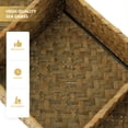 thumbnail image 5 of 1pc 3 Compartments Home Storage Box Sea Grass Woven Sundries Storage Case, 5 of 5