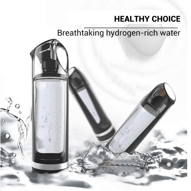 Generador alcalino, taza saludable LED rica en hidrógeno portátil de 500 ml, botella rica en hidrógeno antienvejecimiento, tecnología innovadora