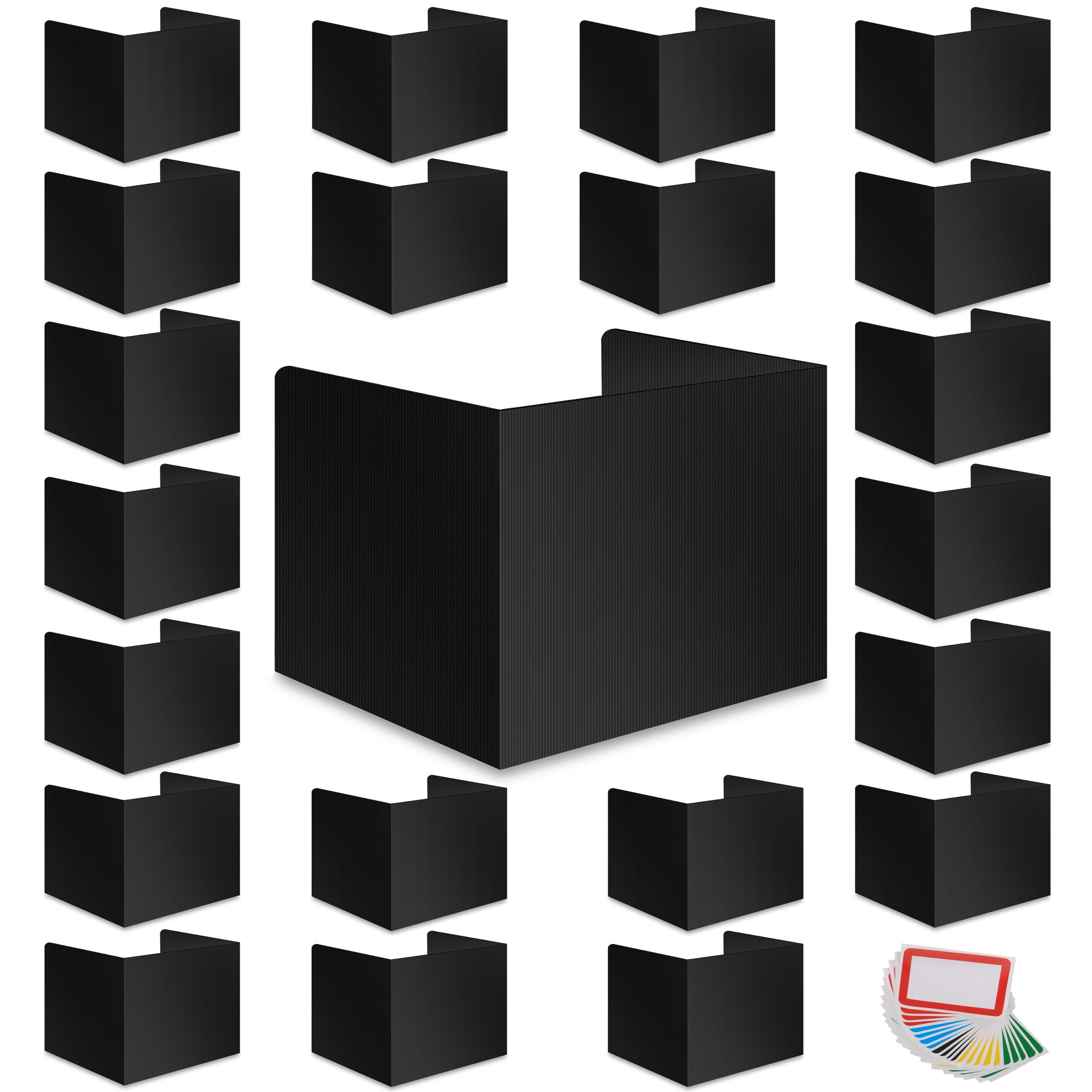 Storage Standard Student Desk Dividers Classroom Privacy Desktop Partition 22 Pack Black