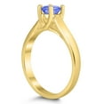 thumbnail image 2 of SZUL Women's Round 5MM Tanzanite Cathedral Solitaire Ring in 10K Yellow Gold, 2 of 4