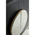 thumbnail image 4 of Home Source Black Console Bar Cabinet with Half Moon Handles, 4 of 7