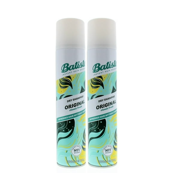 Batiste Dry Shampoo Original Classic Fresh 200ml 120g 2-Pack Instant Hair Refresh