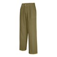 thumbnail image 5 of Men's Casual Linen Pants Loose Straight Leg Yoga Beach Summer Long Pants, 5 of 9