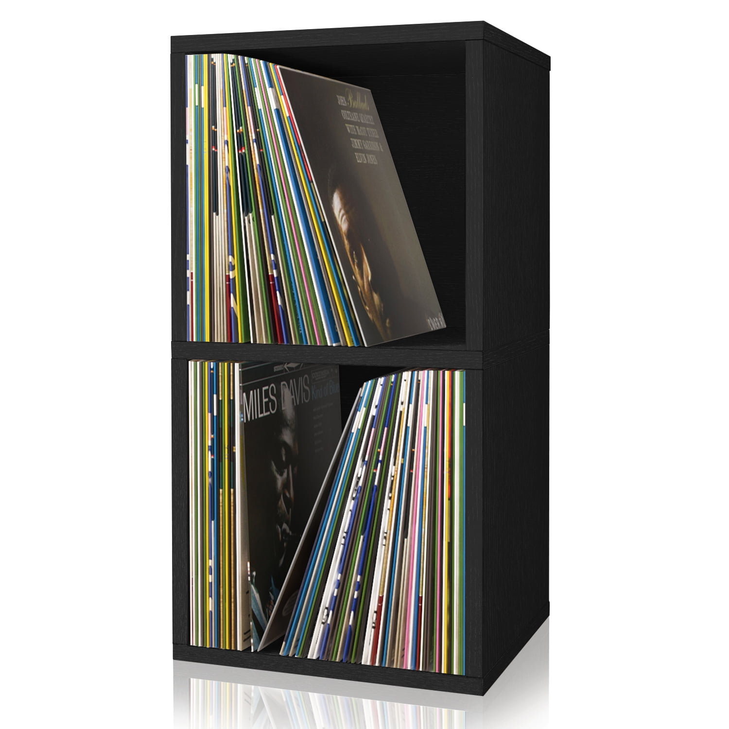 White Square LP/Vinyl Music Record Storage Cube/Cabinet Box Home Display Unit 