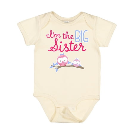 

Inktastic Big Sister Owls Gift Baby Girl Bodysuit