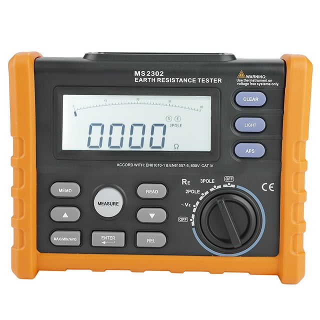 Resistance Meter, Portable High Accuracy Earth Resistance Tester, Flashlights For Home