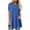 Blue, variant on XMMSWDLA Women's Short Sleeve Shirt Scoop Neck Button Side Shirt Blouse Tunic Top Work Shirts for Women