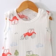 thumbnail image 2 of Lutiedan Baby Boys Sleeveless Romper Cotton Crew Neck Newborn Infant Rompers Summer One-Piece Bodysuit Jumpsuit,White,59, 2 of 4