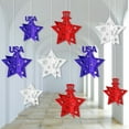 thumbnail image 4 of Decoraciones colgantes de bandera de papel del Día de la Independencia | Banderas festivas del porche de la puerta roja, blanca, azul | Decoración de fiesta reutilizable para patio de jardín, 4 of 6