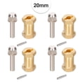 thumbnail image 4 of Adaptador de cubo hexagonal de rueda de latón de 4 piezas, piezas de actualización para coche de orugas Axial SCX10 20mm, 4 of 9