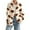 Khaki, variant on Cozy Oversized Heart Print Zipper Cardigan For Fall And Winter Long Sleeve Soft Jacket For Women winter coats for women