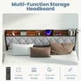 thumbnail image 5 of CONCETTA King Bed Frame, Heavy Duty Metal, Storage Headboard with Charging Station, Noise Free, No Spring Box Required, 1100lbs Capacity, 5 of 8