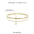 thumbnail image 3 of FindChic Anklets for Women 14K Gold Plated Layered Ankle Bracelets Non-Tarnish Stainless Steel Adjustable Waterproof Flat Snake Foot Chain, Summer Beach Jewelry Gifts for Mothers Day/Graduation, 3 of 8