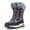 Gray, variant on GUBARUN Boys Girls Winter Snow Boots Waterproof Insulated Faux Fur Lined Mid-Calf Booties