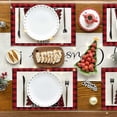 thumbnail image 4 of 4PCS Xmas Trees Snow Pink Christmas Placemats Winter Table Mats E, 4 of 5