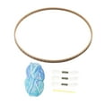 thumbnail image 2 of KLKCMS Weaving Loom Kit Crafting Wooden Knitting Loom Frame Manual Knitting Machine Blue White, 2 of 9
