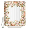 thumbnail image 2 of Thanksgiving Fall Waterproof Fabric Shower Curtain,Pink Orange Ombre Pumpkin Floral Botanical Shower Curtain for Bathroom Curtains Bathtubs Hotel Shower Curtains with 12 Hooks Standard 66x72, 2 of 6