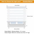 thumbnail image 7 of Cordless Zebra Blinds for Indoor Windows, Free-Stop Zebra Blinds Cordless, Light Filtering Sheer Shades Dual Layer for Day and Night, Zebra Roller Shades for Home (36.5" W X 47" H, White), 7 of 7