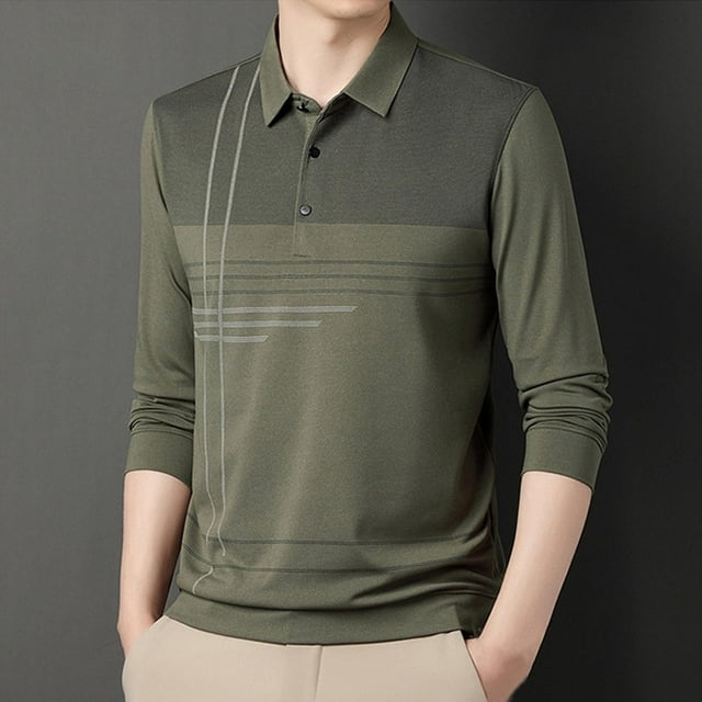 Blusa y camisa de manga larga con cuello vuelto para hombre, pijama deportivo para el hogar, camiseta de color liso, blusa deportiva de poliéster para hombre
