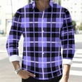 thumbnail image 5 of LIaqionyy Men Plaid Shirts Button down Long Sleeve Collared Christmas Shirt Casual Work Business Tops, 5 of 7