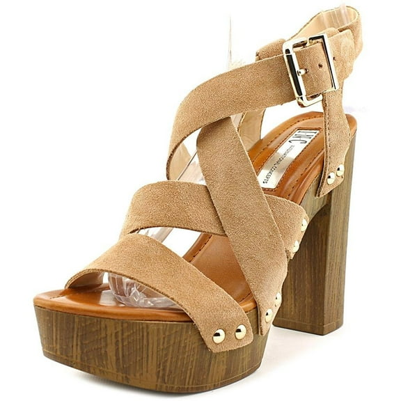 INC International Concepts Womens Camira Open Toe Ankle Strap, Sable, Size 6.0
